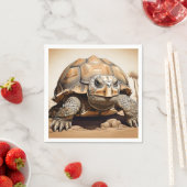 アフリカ産のカメ スタンダードカクテルナプキン (インサイチュ)