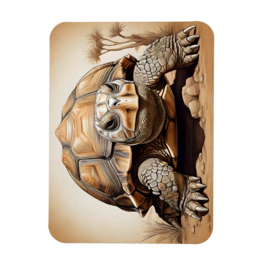 アフリカ産のカメ マグネット (縦)