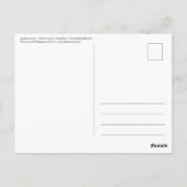 アフリカ産のカワセミ ポストカード (裏面)