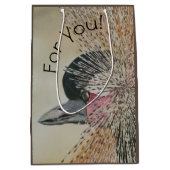 アフリカ産のクラウンクレーン ミディアムペーパーバッグ (正面)