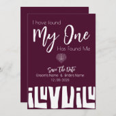 アフリカ産のブルゴーニュ結婚ワイン セーブザデート (正面/裏面)