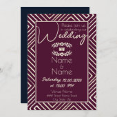 アフリカ産のブルゴーニュ結婚ワイン 招待状 (正面/裏面)