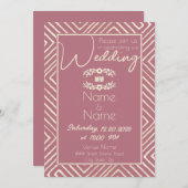 アフリカ産のマーブピンク結婚の部族 招待状 (正面/裏面)