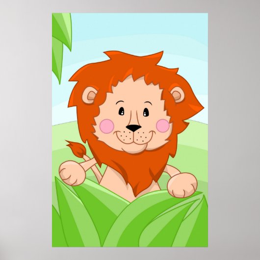 アフリカ産のライオン ポスター (正面)