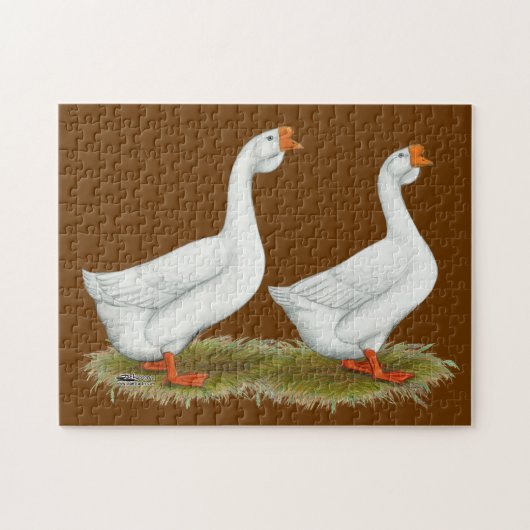 アフリカ産の白ガチョウ ジグソーパズル (横)