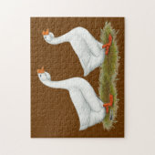 アフリカ産の白ガチョウ ジグソーパズル (縦)