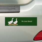 アフリカ産の白ガチョウ バンパーステッカー (車上)