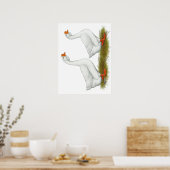 アフリカ産の白ガチョウ ポスター (キッチン)