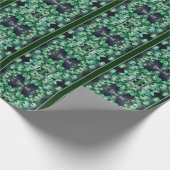 アフリカ産の緑のデイジーのパーソナライズされた花 ラッピングペーパー (角)