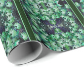 アフリカ産の緑のデイジーのパーソナライズされた花 ラッピングペーパー (ロールコーナー)