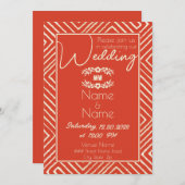 アフリカ産の辛いオレン結婚ジュ 招待状 (正面/裏面)