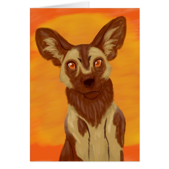 アフリカ産の野犬 (正面)