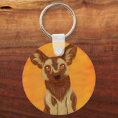 アフリカ産の野犬 キーホルダー (正面)