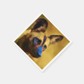 アフリカ産の野犬 スタンダードカクテルナプキン (角)