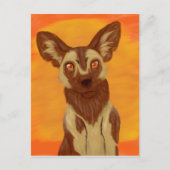 アフリカ産の野犬 ポストカード (正面)