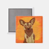 アフリカ産の野犬 マグネット (正面/裏面)