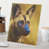 アフリカ産の野犬 台座サイン (インサイチュ)