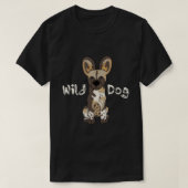 アフリカ産の野犬 Tシャツ (デザイン正面)