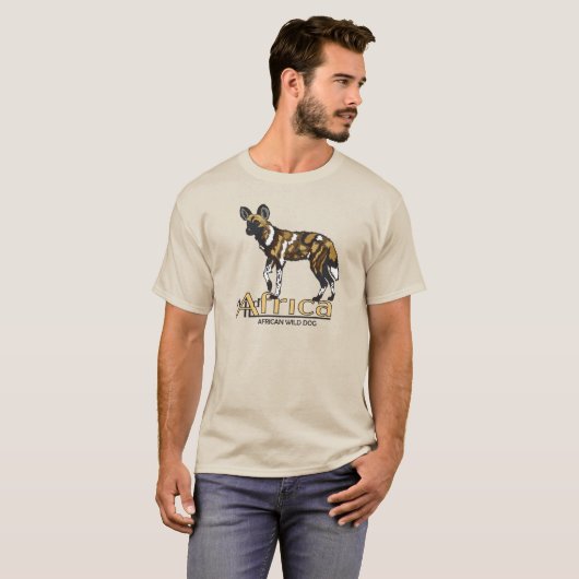 アフリカ産の野犬 Tシャツ (正面フル)