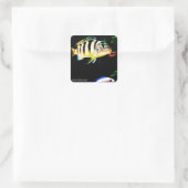 アフリカ産の黒と黄色の魚 スクエアシール (バッグ)