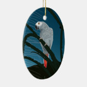 アフリカ産オウムのクリスマスツリーオーナメント セラミックオーナメント (右)