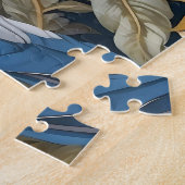 アフリカ産グレイの熱帯性葉 ジグソーパズル (側面)