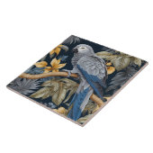 アフリカ産グレイの熱帯性葉 タイル (側面)