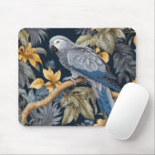アフリカ産グレイの熱帯性葉 マウスパッド (マウス)
