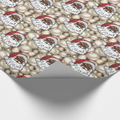 アフリカ産サンタ ラッピングペーパー (角)