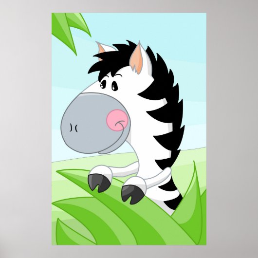 アフリカ産ゼブラ ポスター (正面)