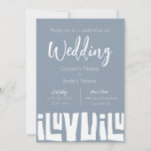 アフリカ産ダスティブルー結婚の部族 招待状 (正面)