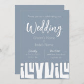 アフリカ産ダスティブルー結婚の部族 招待状 (正面/裏面)