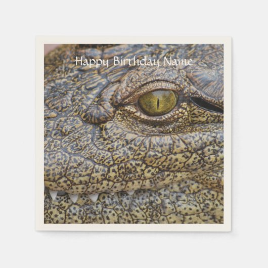 アフリカ産ナイル・ワニ スタンダードカクテルナプキン (正面)