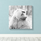 アフリカ産ヒヒ キャンバスプリント (インサイチュ (ウッドフロア))