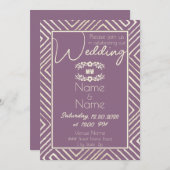 アフリカ産ラベンダーパープル結婚ズ 招待状 (正面/裏面)