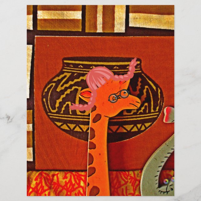 アフリカ疑問に思を探索: Marvin HatのGiraffe Art (正面)