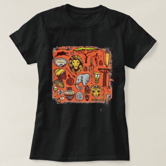 アフリカ発の女性用Tシャツ Tシャツ (デザイン正面)