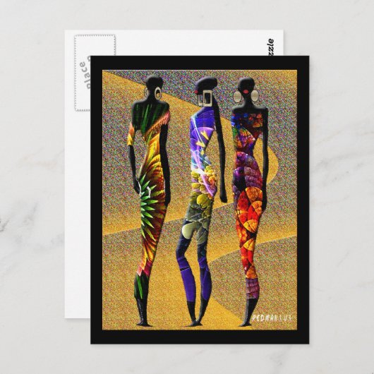 アフリカ砂漠の花 ポストカード (正面/裏面)