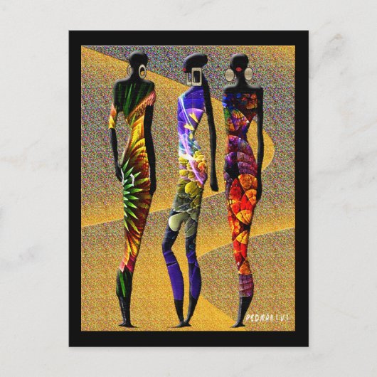 アフリカ砂漠の花 ポストカード (正面)