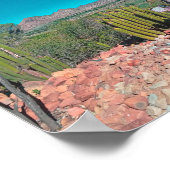 アフリカ砂漠の風景自然サボテン植物 ポスター (角)