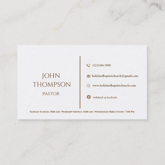 アフリカ祈アメリカ人手教会 名刺 (裏面)