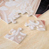 アフリカ祈アメリカ女性フローラ芸術 ジグソーパズル (側面)