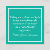 アフリカ祈系アメリカ人女性の宗教復活祭 エンクロージャーカード (裏面)