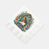 アフリカ祈系アメリカ人女性の宗教復活祭 縁ありランチョンナプキン (角)