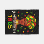 アフリカ祝アメリカの自由の日 フリースブランケット (正面(横))