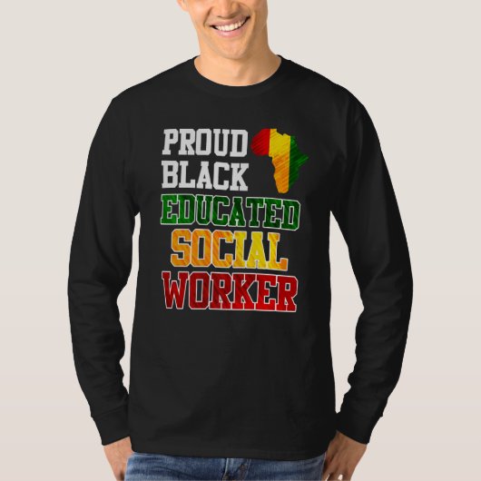 アフリカ私は誇りを持った社会人で教育を受けた Tシャツ (正面)