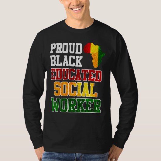 アフリカ私は誇りを持った社会人で教育を受けた Tシャツ (正面)