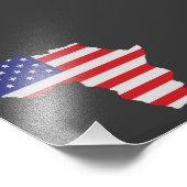 アフリカ米アフリカ統一された州国旗 フォトプリント            (角)