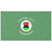 アフリカ米国国旗のクリスマスエンジェルパーソナライズされた テーブルクロス (正面(横))