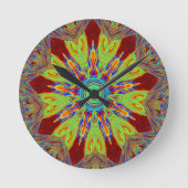 アフリカ系アジア系ヨーロッパ民族 ラウンド壁時計 (正面)